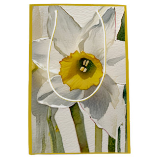 Bolsa De Regalo Mediana Flores de Iris Acuarela Modernas
