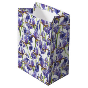 Bolsa De Regalo Mediana Flores de iris morado
