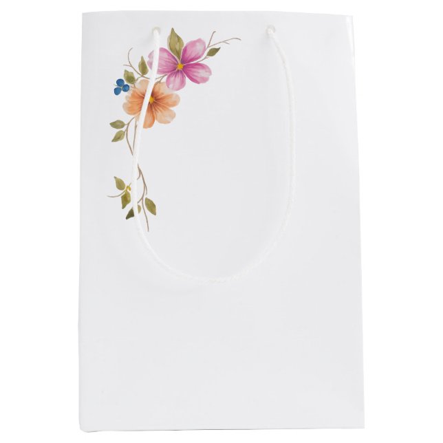 Bolsa De Regalo Mediana Flores de la pradera matutina (Anverso)
