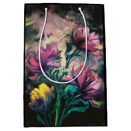 Bolsa De Regalo Mediana Flores florecientes