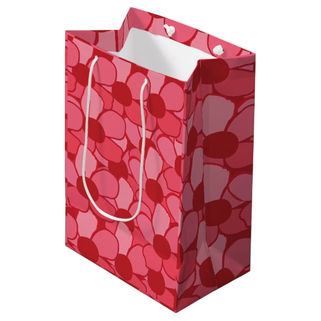 Bolsa De Regalo Mediana Flores Lindas de Prado (Angulo Anverso)