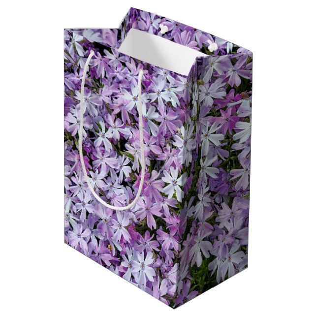Bolsa De Regalo Mediana Flores púrpura de aflox (Angulo reverso)