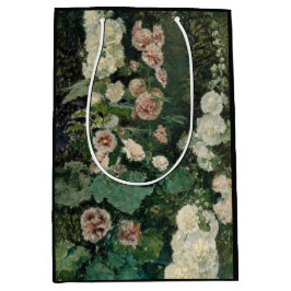 Bolsa De Regalo Mediana Flores Rosas Hollyhock