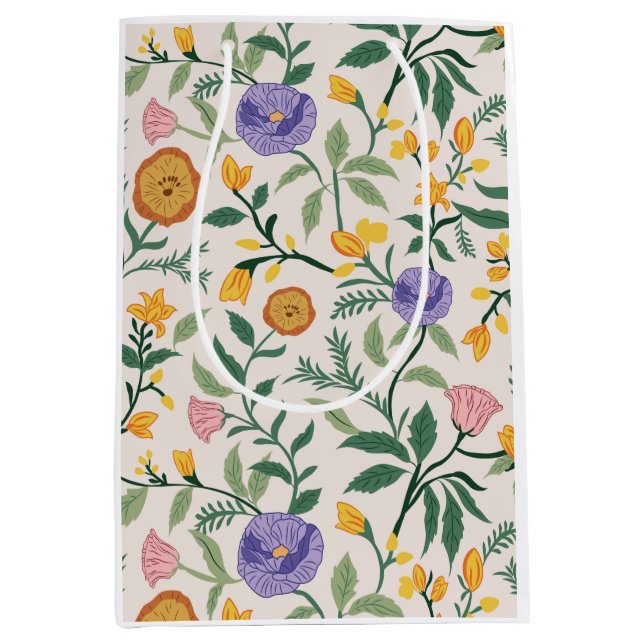Bolsa De Regalo Mediana Flores silvestres (Anverso)