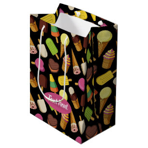 Bolsa De Regalo Mediana Fondo de Crema de Hielo