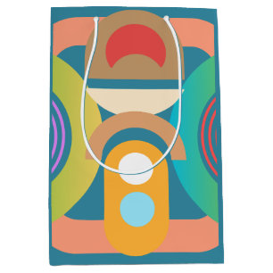 Bolsa De Regalo Mediana Formas geométricas de abstracto Minimalista pálido
