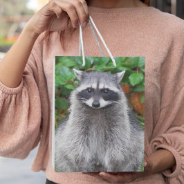 Bolsa De Regalo Mediana Foto Cute Posando Raccoon Wildlife