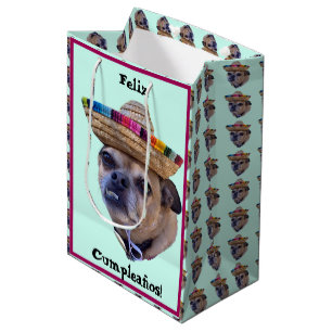 Bolsa De Regalo Mediana Foto de Brown Dog Face Chug