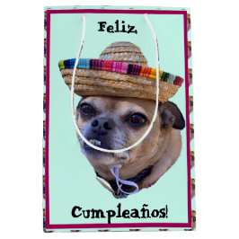 Bolsa De Regalo Mediana Foto de Brown Dog Face Chug