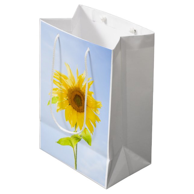 Bolsa De Regalo Mediana Foto de la naturaleza del girasol (Angulo Anverso)