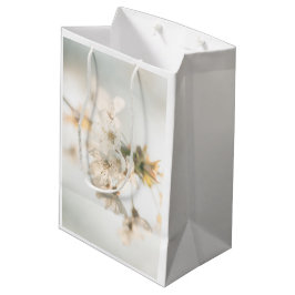 Bolsa De Regalo Mediana Foto de naturaleza de la flor blanca