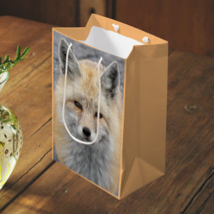 Bolsa De Regalo Mediana Foto de vida salvaje Cute Red Fox