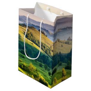 Bolsa De Regalo Mediana Foto panorámica de colinas onduladas