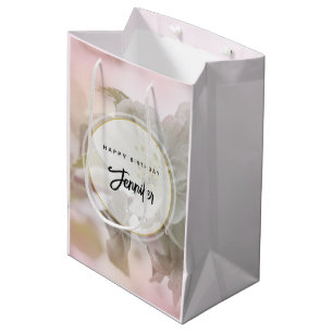 Bolsa De Regalo Mediana Fotografía de la explosión de Apple Blanca