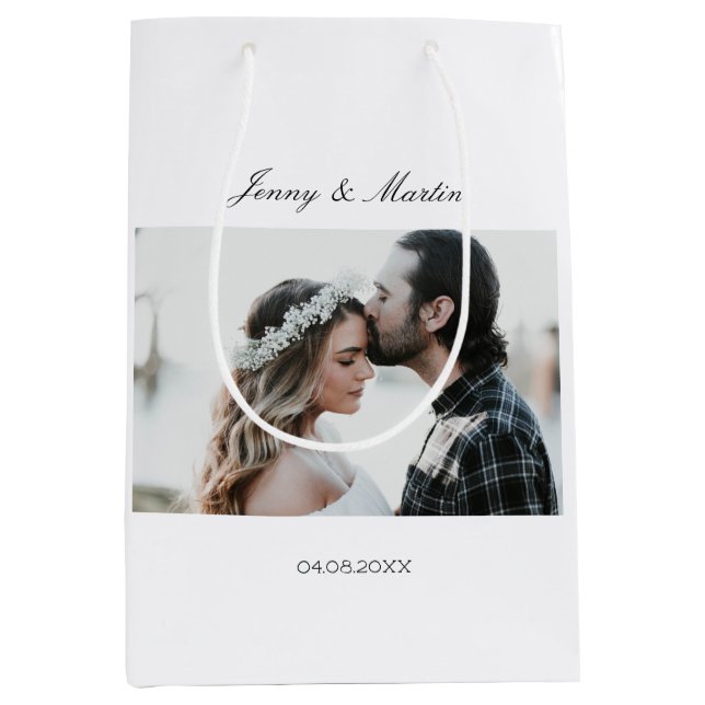 Bolsa De Regalo Mediana Fotografía elegante (Anverso)