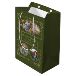 Bolsa De Regalo Mediana Fotos del Personalizado de saludos de temporada y 