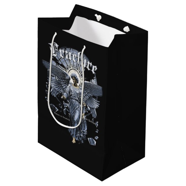 Bolsa De Regalo Mediana Fracture - Gothic Streetwear Design (Angulo Anverso)