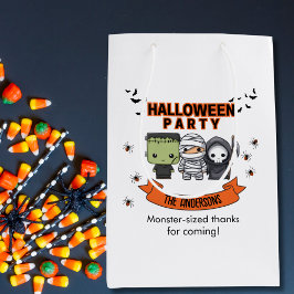 Bolsa De Regalo Mediana Frankenstein Mummy Grim Reaper Spooky Halloween