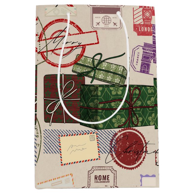 Bolsa De Regalo Mediana Franqueo navidad (Anverso)