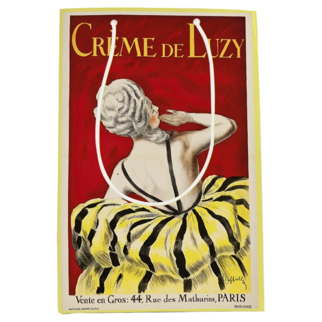 Bolsa De Regalo Mediana French art nouveau beauty Creme de Luzy advertisem (Anverso)