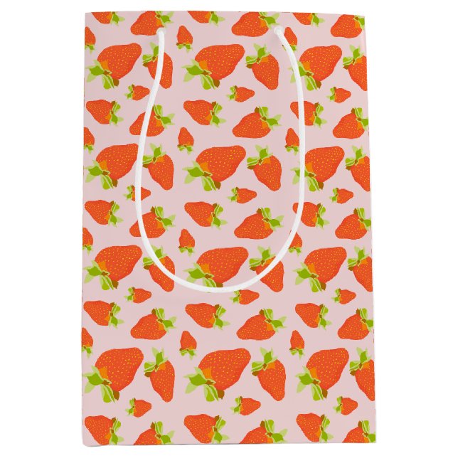 Bolsa De Regalo Mediana Fresa Leche (Anverso)