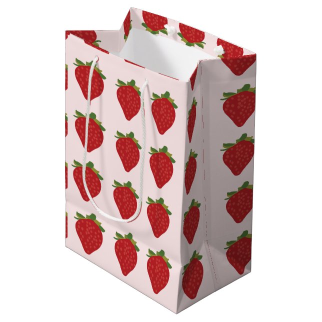 Bolsa De Regalo Mediana Fresas Fruta de fresa Cuidada Fresas de verano (Angulo Anverso)