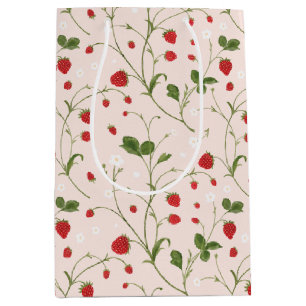 Bolsa De Regalo Mediana Fresas silvestres (lino) - Papel de tejidos