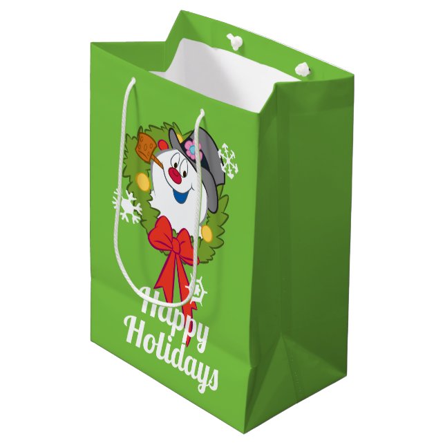 Bolsa De Regalo Mediana Frosty the Snowman™ | Esguince de Escarcha (Angulo Anverso)