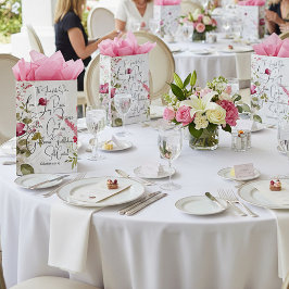 Bolsa De Regalo Mediana Fruta del Espíritu floral rosa