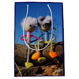 Bolsa De Regalo Mediana Fubby paartje dat romantisch verliefd zitten.