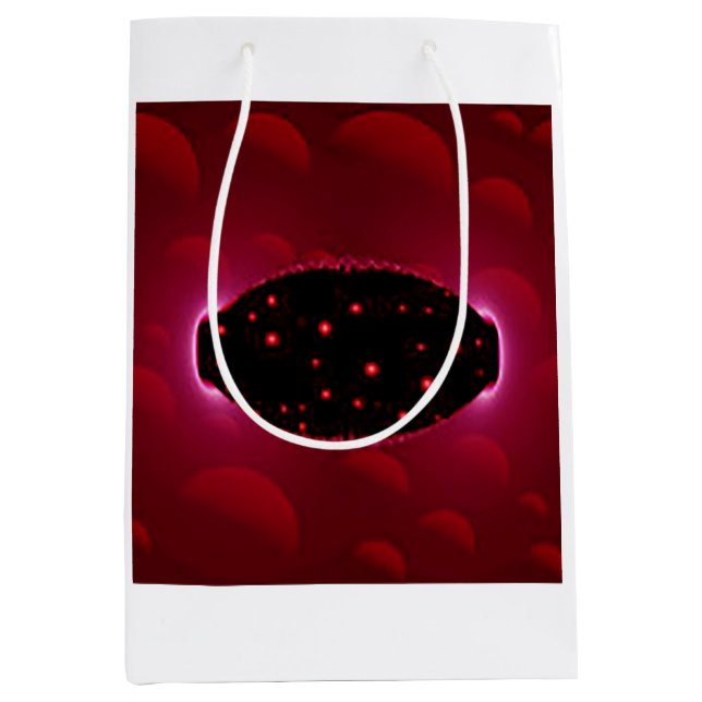 Bolsa De Regalo Mediana Fuente de energía extranjera con esferas de fondo (Anverso)