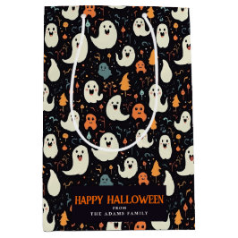Bolsa De Regalo Mediana Fun coloridos fantasmas personalizados Feliz Hallo