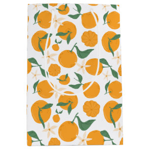 Bolsa De Regalo Mediana Fun Cutie Clementine Tangerine Mandarin Naranja