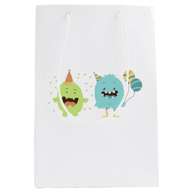 Bolsa De Regalo Mediana Fun Fiesta Monster (Anverso)