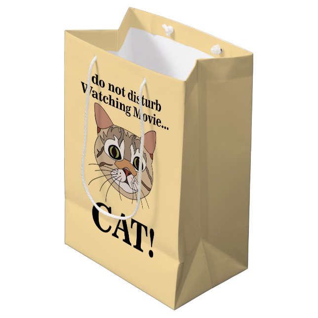Bolsa De Regalo Mediana Funny Cat Face  (Angulo Anverso)