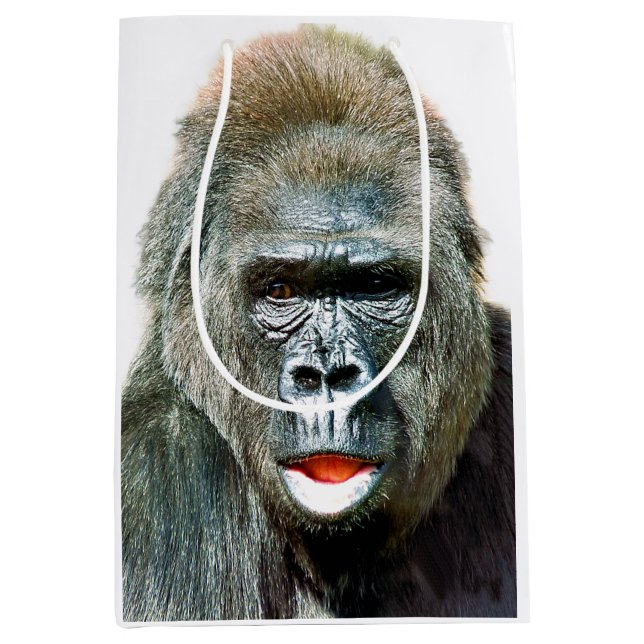 BOLSA DE REGALO MEDIANA FUNNY CUTE GORILLA (Anverso)