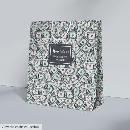 Bolsa De Regalo Mediana Funny dollar pattern personalized custom gift bag