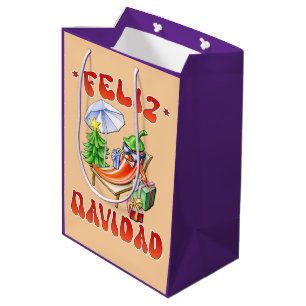 Bolsa De Regalo Mediana Funny Feliz Navidad Navidad Chili