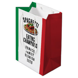 Bolsa De Regalo Mediana Funny Spaghetti Eating Champions Family Reunion