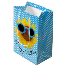 Bolsa De Regalo Mediana Gafas De Sol De Aqua Sobre El Girasol
