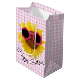 Bolsa De Regalo Mediana Gafas De Sol Sobre El Girasol