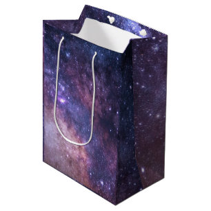 Bolsa De Regalo Mediana Galaxia azul marina Estrellas nocturnas estelares