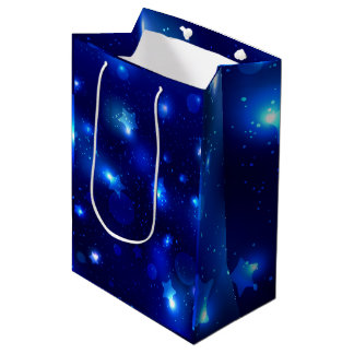Bolsa De Regalo Mediana Galaxia azul noche estrellada