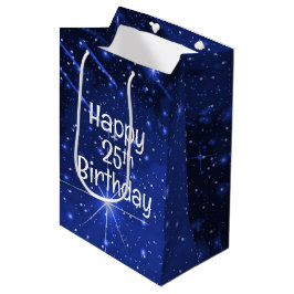Bolsa De Regalo Mediana Galaxia de estrellas por 25 cumpleaños