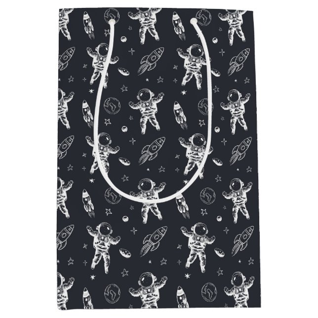 Bolsa De Regalo Mediana Galaxia espacial y planetaria (Anverso)