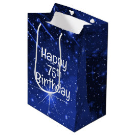 Bolsa De Regalo Mediana Galaxia Estrella de Cumpleaños 75