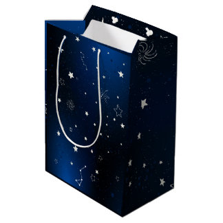 Bolsa De Regalo Mediana Galaxia oscura con estrellas