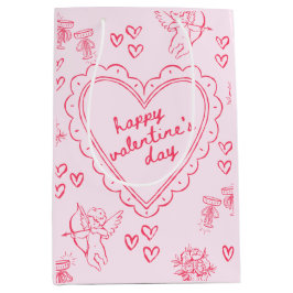 Bolsa De Regalo Mediana Galentine’s Day Valentine Girly Pink