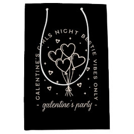 Bolsa De Regalo Mediana Galentines fiesta bestias chicas noche negro