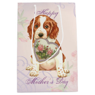 Bolsa De Regalo Mediana Gales Springer Spaniel Heart Mom